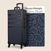 Yescom Rolling Makeup Case Rococo Artist Travel Case, Rococo Midnight Image