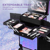 Byootique Rolling Makeup Case Lockable 4-Wheel Mermaid Purple