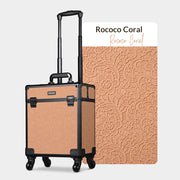 Yescom Rococo Cosmetology Rolling Case Makeup Case, Rococo Coral Image