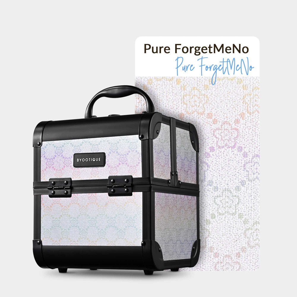 Yescom ForgetMeNo Cube Makeup Box Cosmetic Case, Pure ForgetMeNo Image