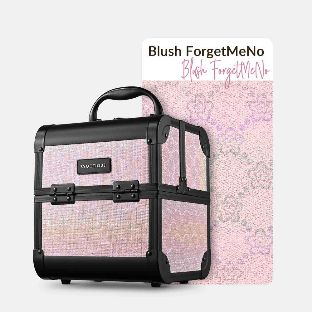 Yescom ForgetMeNo Cube Makeup Box Cosmetic Case, Blush ForgetMeNo Image