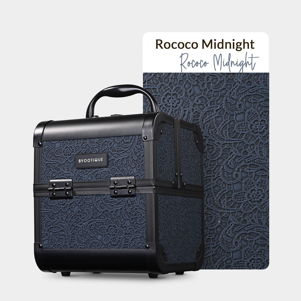 Yescom Rococo Cube Makeup Box Cosmetic Case, Rococo Midnight Image