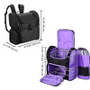 Byootique Pro Artist Makeup Barber Bag Backpack Travel Purple