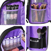 Yescom Pro Artist Makeup Barber Bag Backpack Travel Purple Image