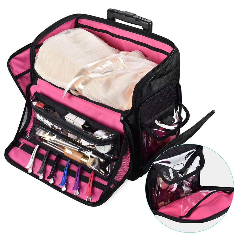 Yescom Rolling Hair Stylist Makeup Artist Hobby Case Image