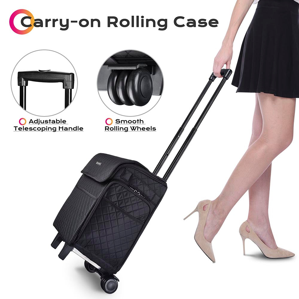 Yescom Rolling Hair Stylist Makeup Artist Hobby Case Image