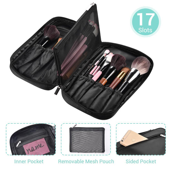 Yescom Makeup Brush Belt Pouch Organizer 17 Slots w/ Handle Image