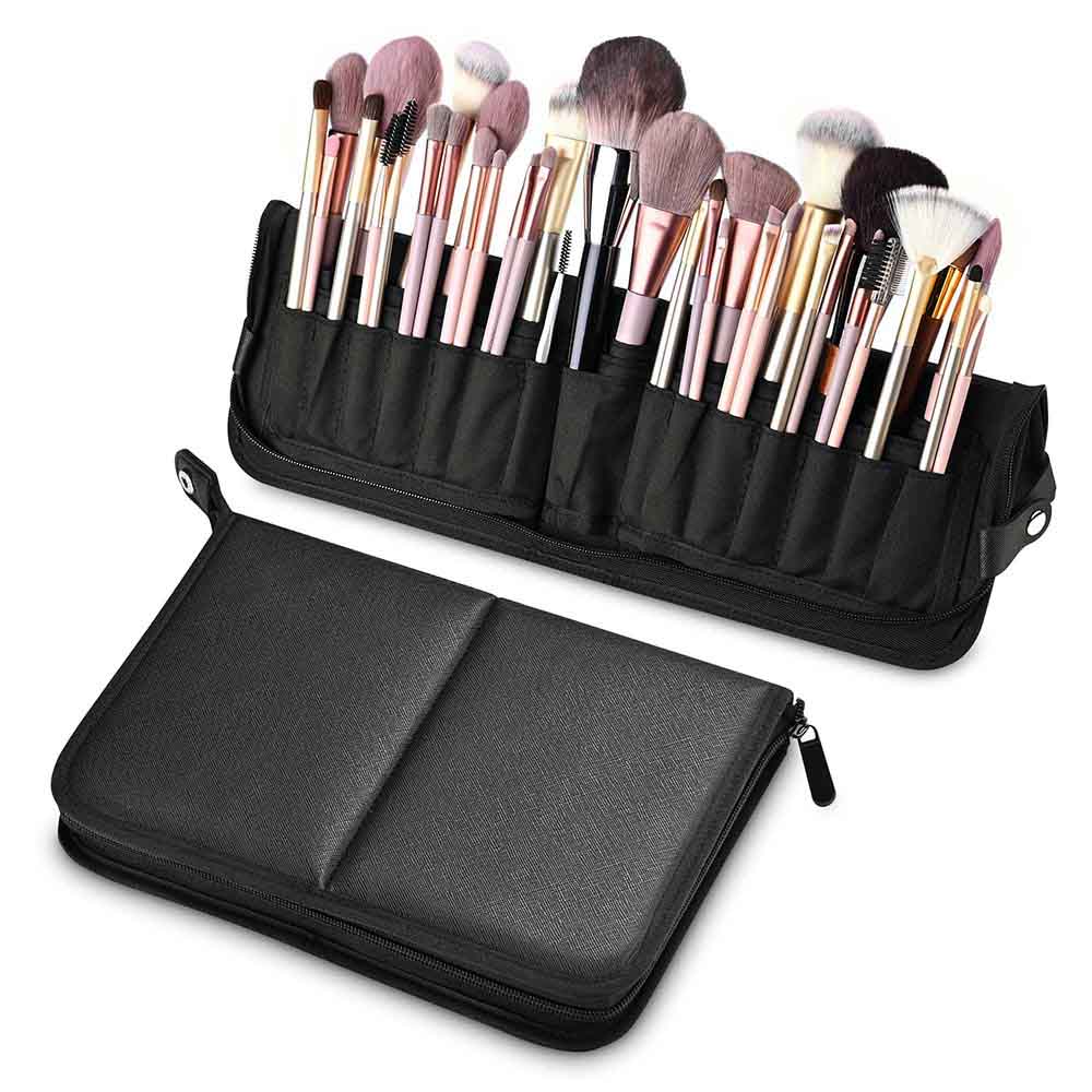 Yescom Makeup Brush Holder with 29 Pockets Stand Up Image