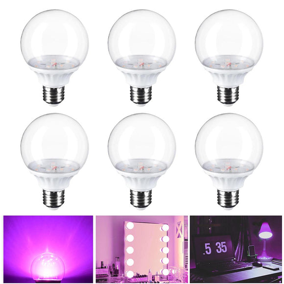 Yescom Makeup Mirror Light Light Bulbs Purple 3W E27 6 Pack Image