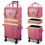 Yescom Makeup Artist Case on Wheels Hairstylist Case, Pink Image