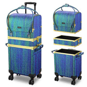 Yescom Makeup Artist Case on Wheels Hairstylist Case, Emerald Green Image