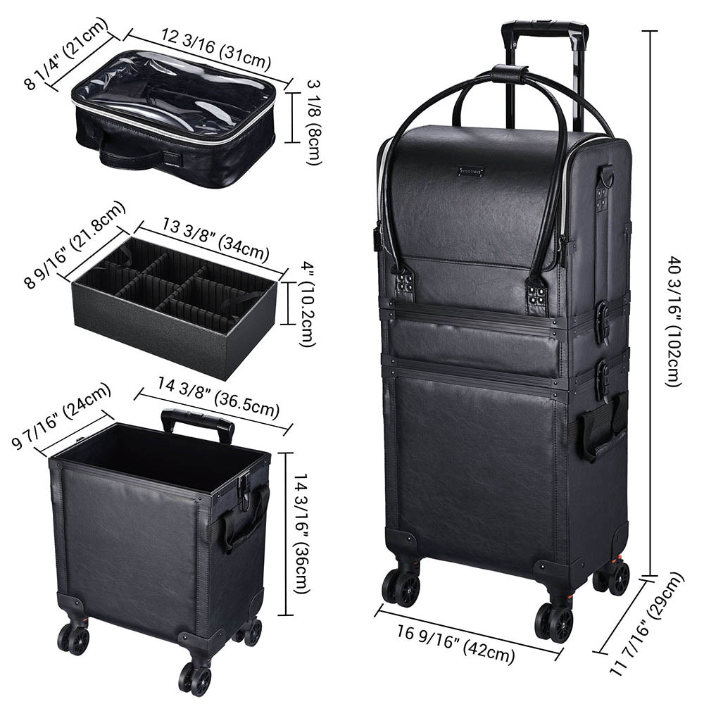 Yescom Makeup Artist Case on Wheels Hairstylist Case Image