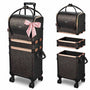 Yescom Makeup Artist Case on Wheels Hairstylist Case, Glittered Black Image