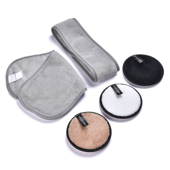 Yescom Makeup Remover Pads Hairband Towel Reusable Image