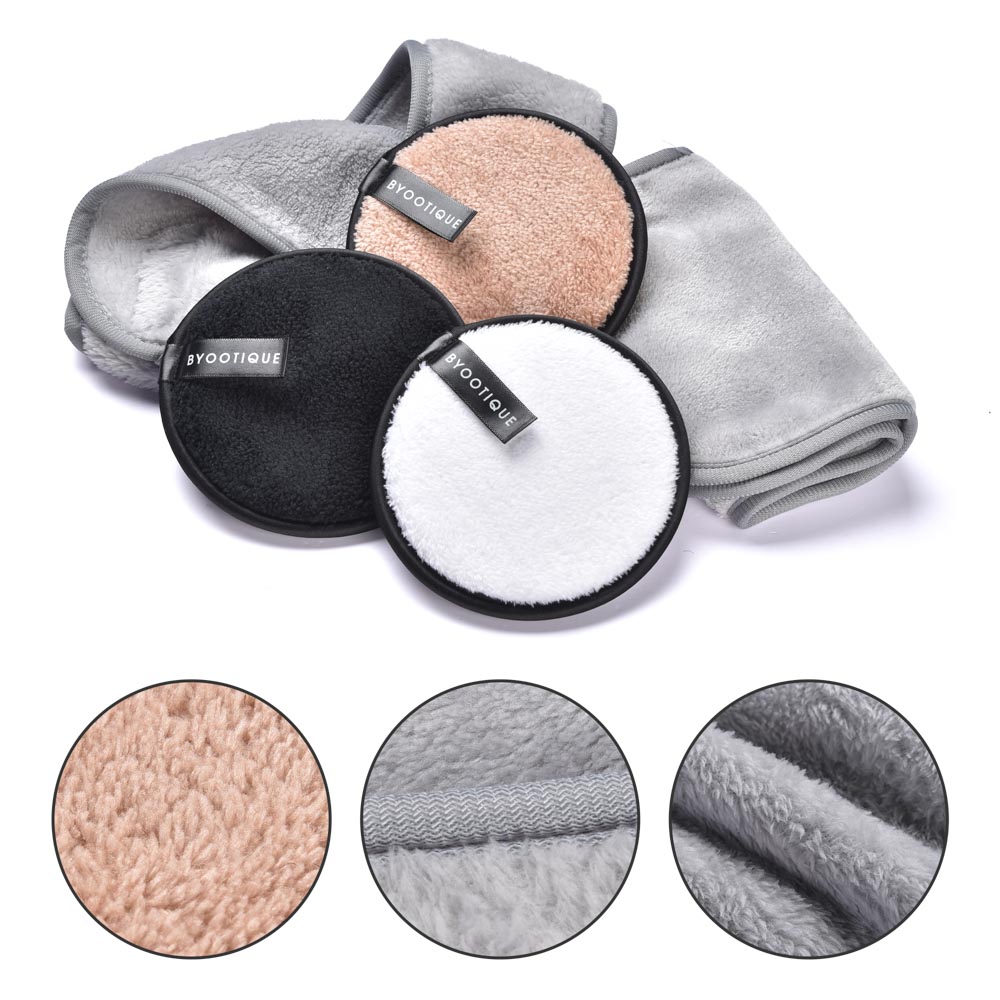 Yescom Makeup Remover Pads Hairband Towel Reusable Image