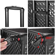 Yescom 4 in 1 Rolling Makeup Case with Lock Nail Polish Slots Image