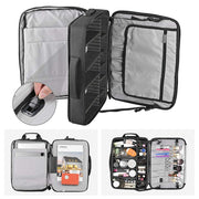 Yescom Pro Artist Makeup Backpack with Dividers TSA Lock Image