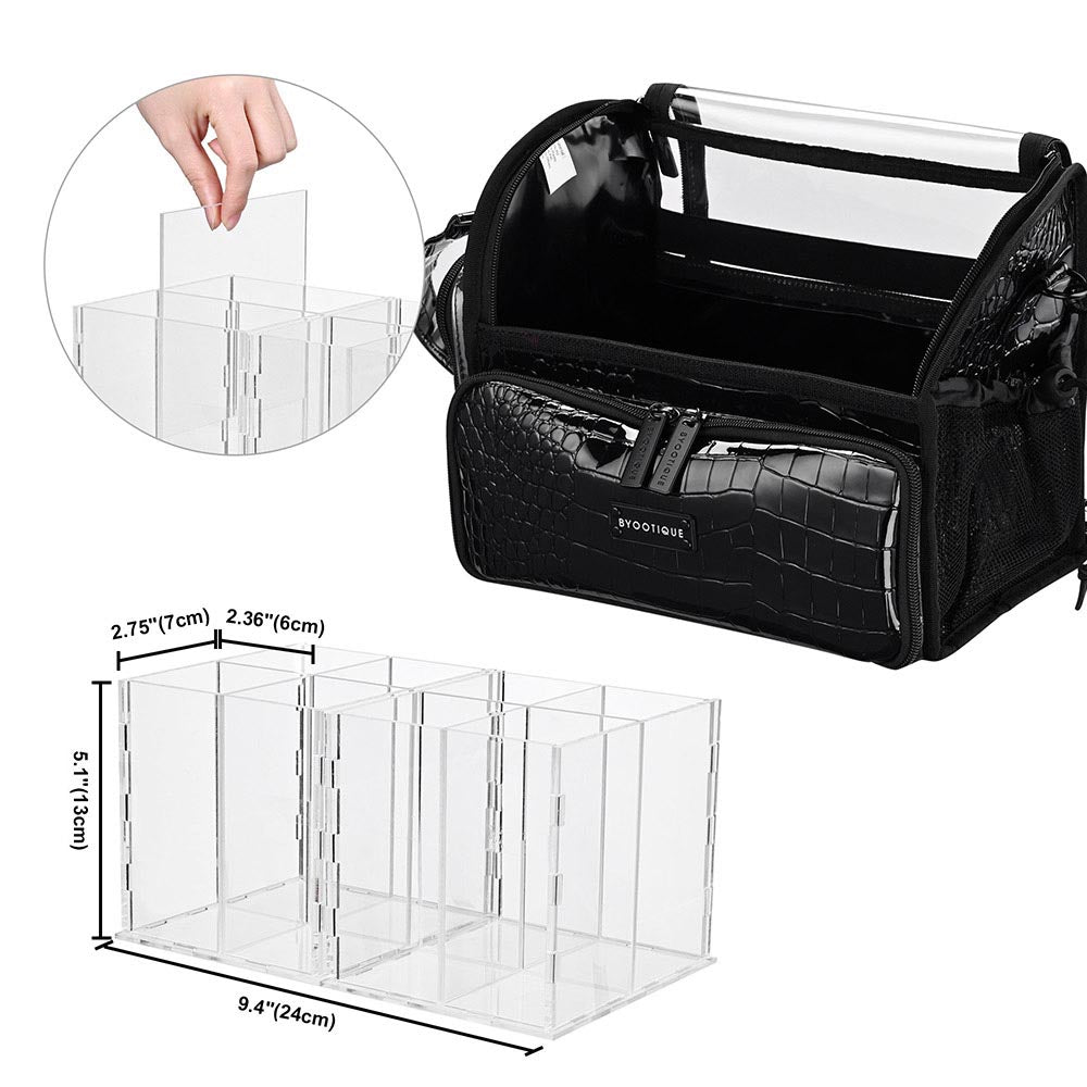 Yescom Travel Makeup Bag Stand-Up Makeup Brush Holder Bag Image