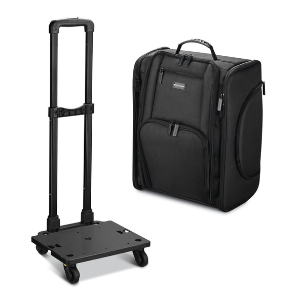 Yescom 2in1 Rolling Makeup Case with Backpack Detach Trolley Image