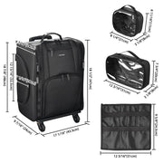 Yescom Rolling Case with Detach Trolley Wheels & Compartments Image