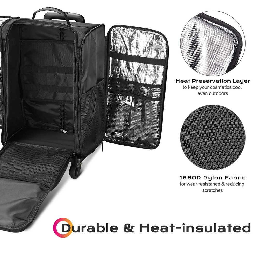 Yescom Hair Stylist Travel Case with Makeup Barber Bag Image