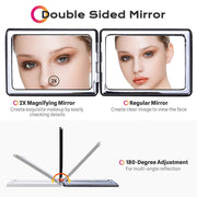 Yescom Magnifying Mirror Dual Sided with Comb Black 3ct/Pack Image