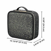 Yescom Sparkle Makeup Train Case w/ Dividers & Brush Holder Image