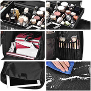 Yescom Hair Stylist Rolling Case Makeup Organizer 2-Tier Image