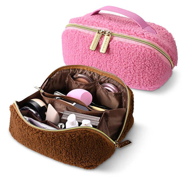 Yescom Travel Makeup Bag with Compartments Zipper Image