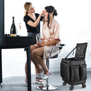 Yescom Hairdresser Suitcase on Wheels for Hairstylist Makeup Artist Image