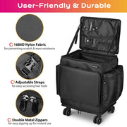 Yescom Hairdresser Suitcase on Wheels for Hairstylist Makeup Artist Image