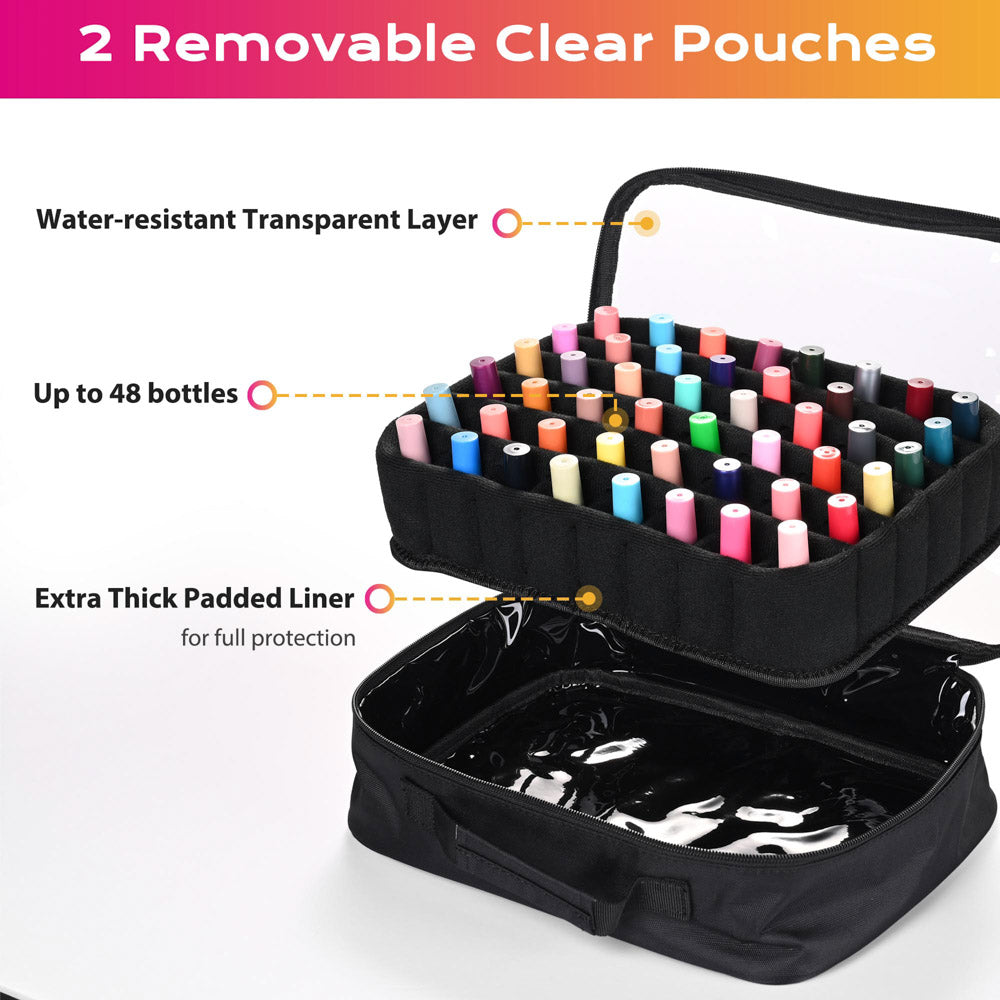 Yescom Cosmetology Rolling Case Nail Tech Travel Case Image