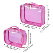 Yescom Clear Makeup Bags Travel Toiletry Pouch 2ct/pk Image