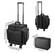 Yescom Hairdresser Suitcase on Wheels with Soft Train Bag Case Image