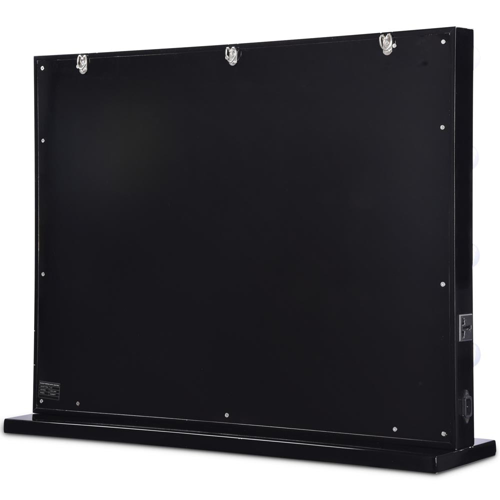 Yescom Hollywood Vanity Mirror 34x26 in Tabletop Wall Mount, Black Image