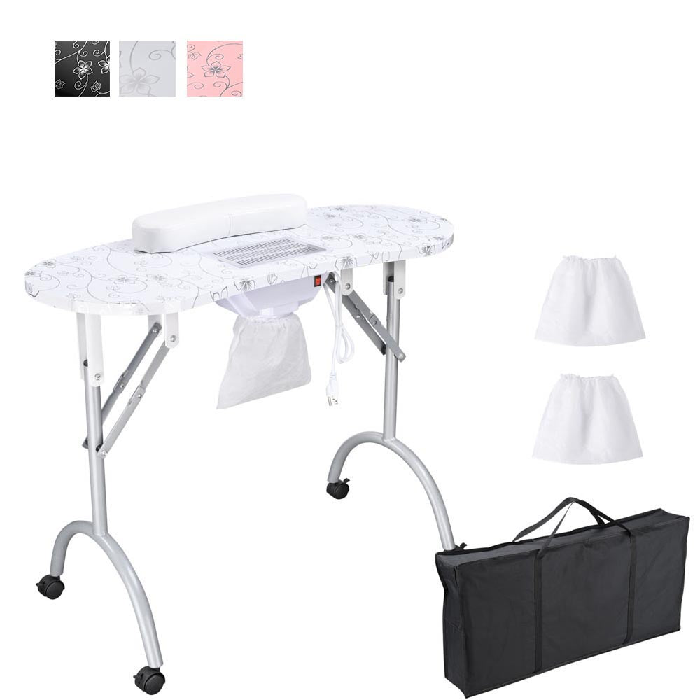 Yescom Foldable Nail Table with Vent Manicure Nail Art Image