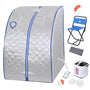 Yescom Portable Steam Sauna Tent Spa Detox w/ Chair & Remote, Silver Image