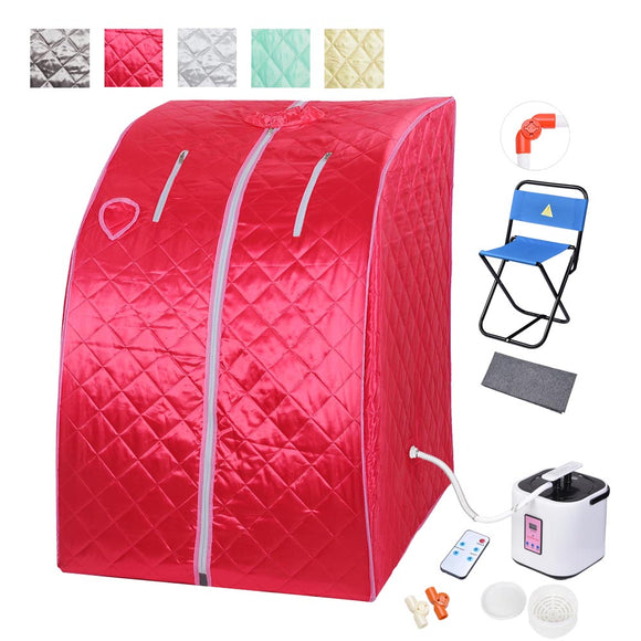 Yescom Portable Steam Sauna Tent Spa Detox w/ Chair & Remote Image