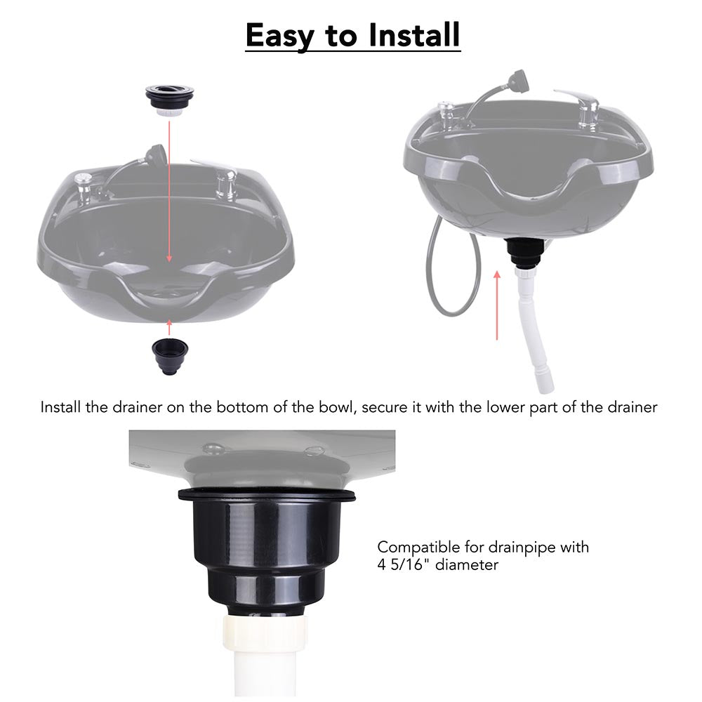 Yescom Shampoo Bowl Basket Strainer Assembly for 4 5/16" Drain Image