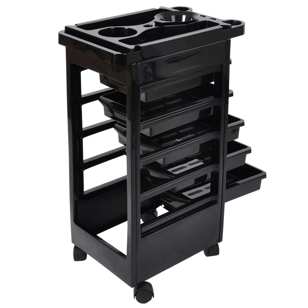 Yescom Salon Trolley Cart Storage Beauty Station w/ 5 Drawers Image