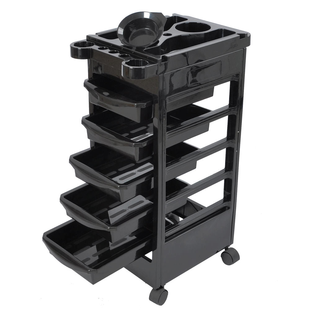 Yescom Salon Trolley Cart Storage Beauty Station w/ 5 Drawers Image