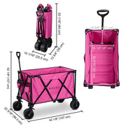 Yescom 225L Foldable Wagon Heavy Duty Collapsible Utility Cart Image