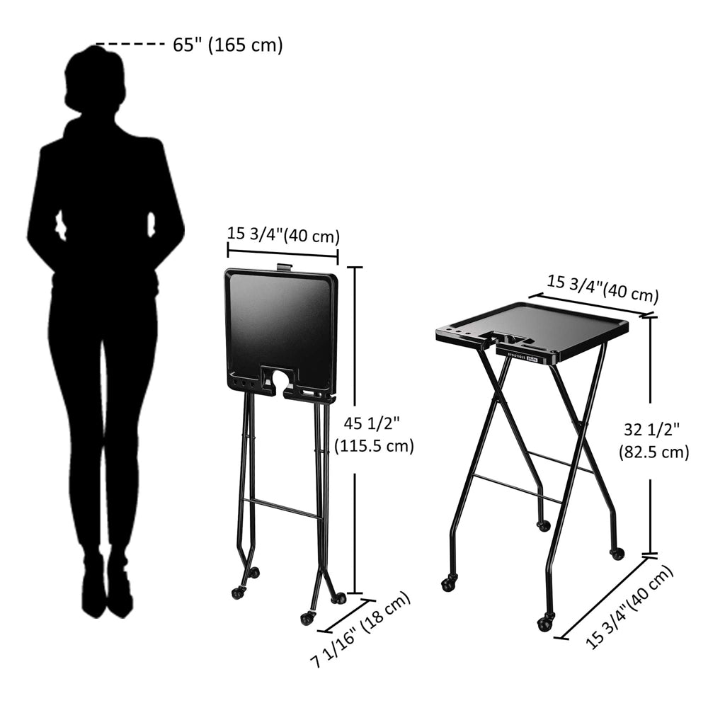 Yescom Magnetic Salon Tray Trolley Esthetician Cart Bowls & Drawer Image