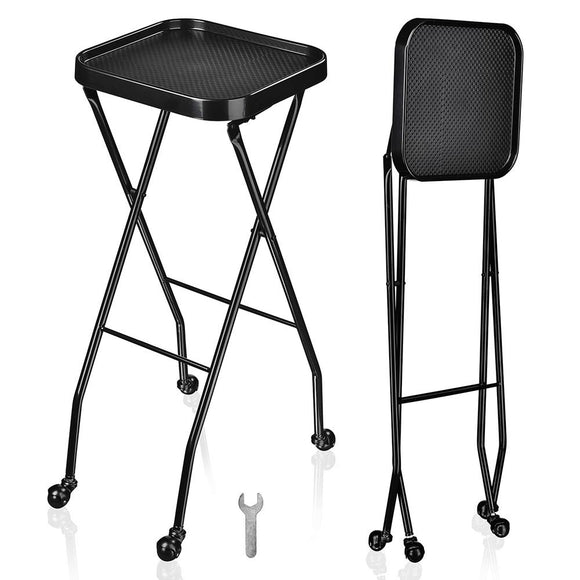 Yescom Black Foldable Trolley Tray Salon Spa Equipment Image