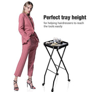 Yescom Black Foldable Trolley Tray Salon Spa Equipment Image