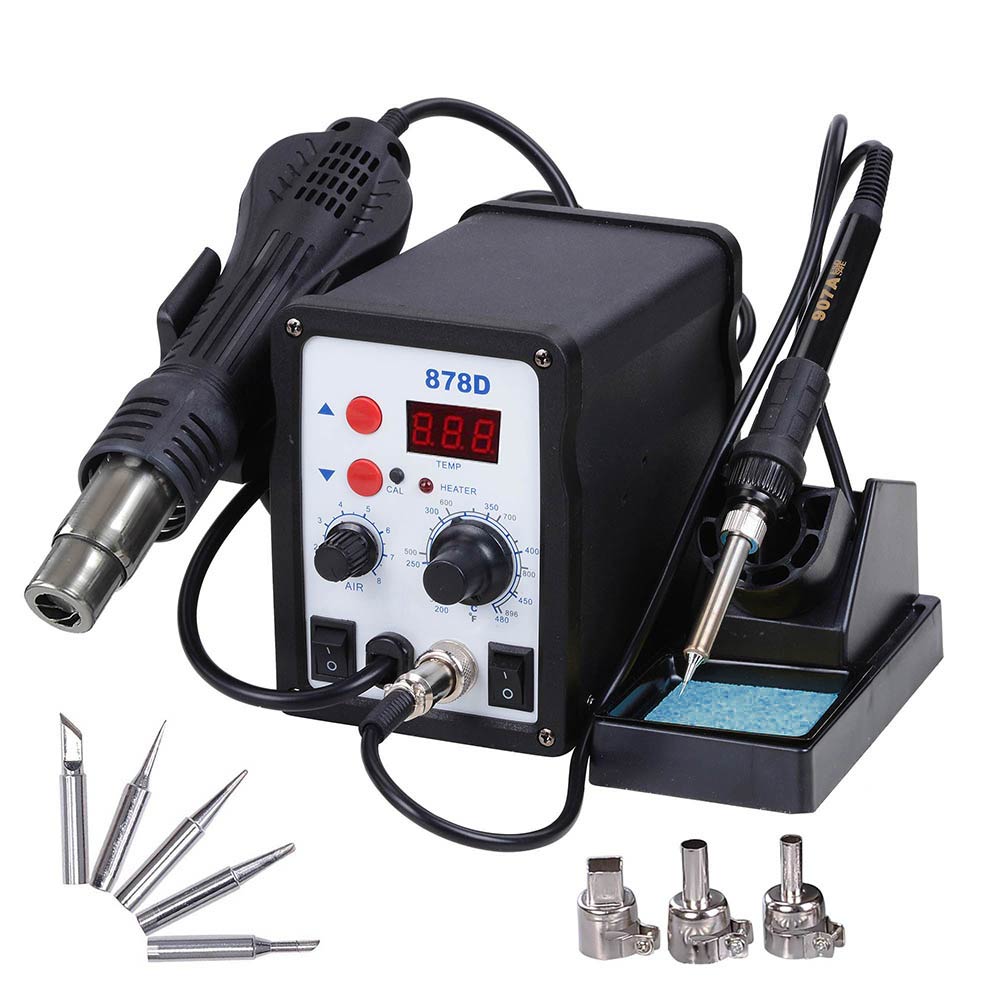 Yescom 878D Digital Soldering Station Unit Lead-Free Solder SMD Image