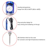 Yescom Electric Soldering Station Lead-Free Iron Welding Image