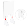 Yescom Sneeze Guards with Window Acrylic Desk Partitions 24x24" 4-Pack