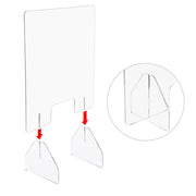 Yescom Sneeze Guards with Window Acrylic Desk Partitions 24x24" 4-Pack Image