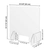 Yescom Sneeze Guards with Window Acrylic Desk Partitions 24x24" 4-Pack